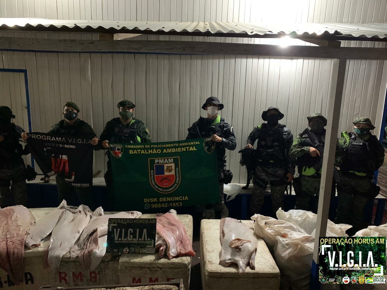 Trio é preso com duas toneladas de pescado ilegal na orla de Manaus 