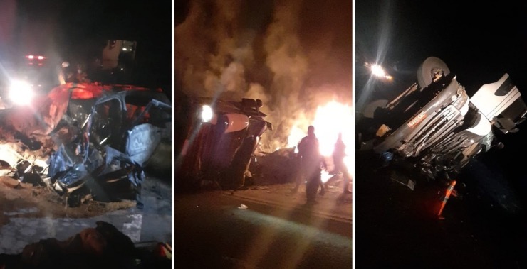 Criança sai ilesa de acidente com carreta que deixou 8 mortos