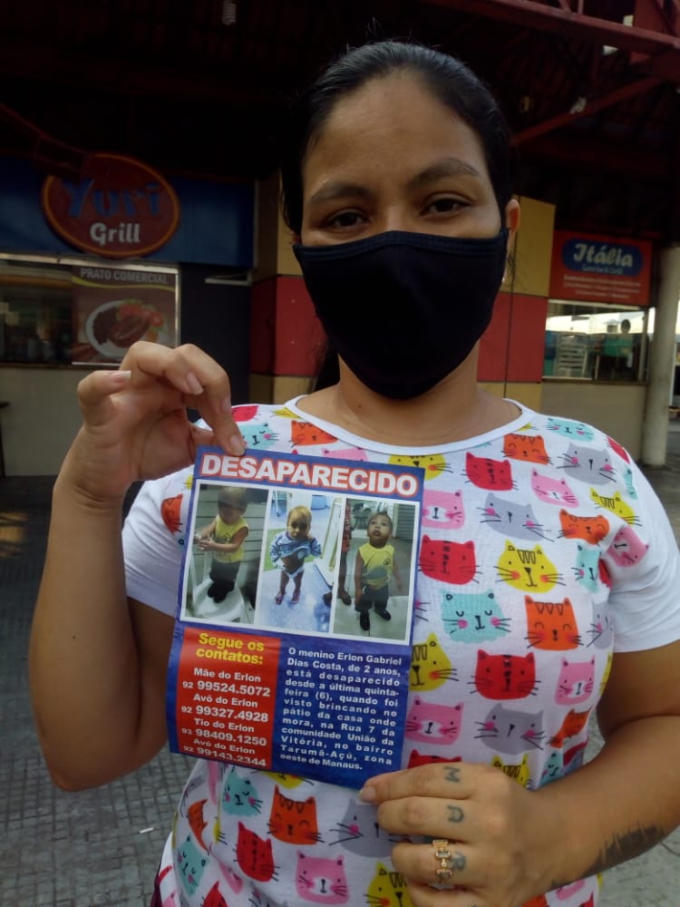 Mãe do Erlon Gabriel pede ajuda para encontrar o filho que sumiu em Manaus