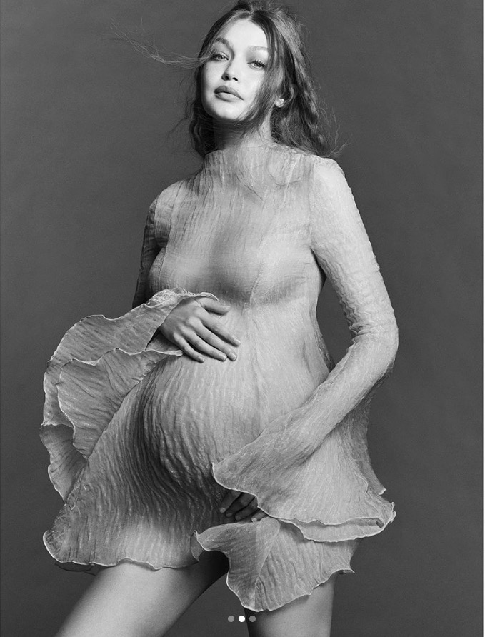 Gigi Hadid divulga fotos inéditas da gravidez 