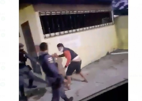 Vídeo mostra prisão de homem baleado após fazer arrastão em Manaus