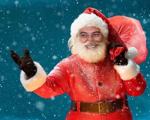 Noel no Palácio do governo do Amazonas, com uma árvore e 3 empresas no saco