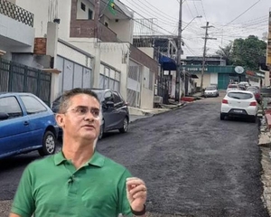 David Almeida cometeu  ilícito ao asfaltar frente da própria casa