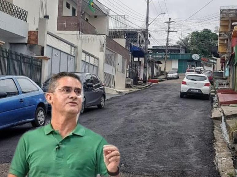 David Almeida cometeu  ilícito ao asfaltar frente da própria casa