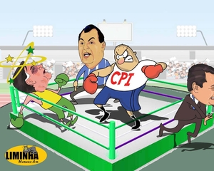 No canto do ringue, sangrando, Bolsonaro tenta jogar plateia contra o juiz e ganhar a luta