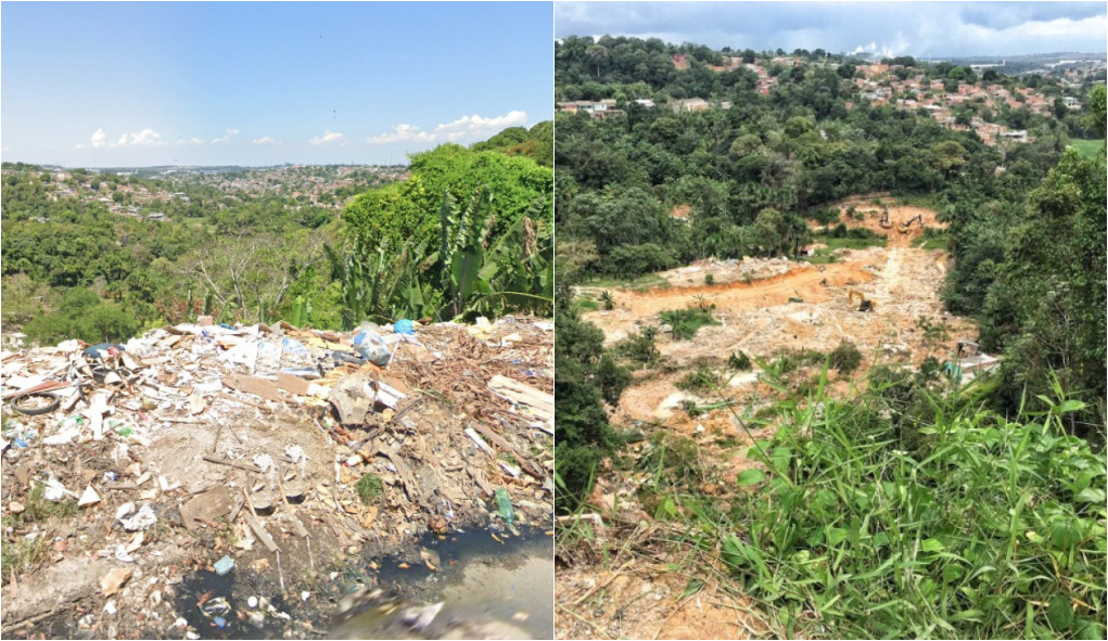 Veja antes e depois de área de deslizamento que deixou 8 mortos em Manaus