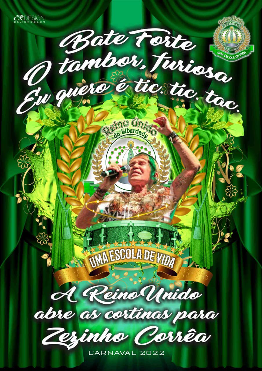Reino Unido da Liberdade vai homenagear Zezinho Corrêa no Carnaval de 2022