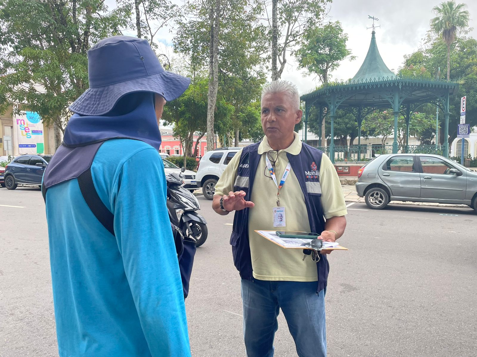 Ageman fiscaliza novas vagas de Zona Azul no Centro de Manaus