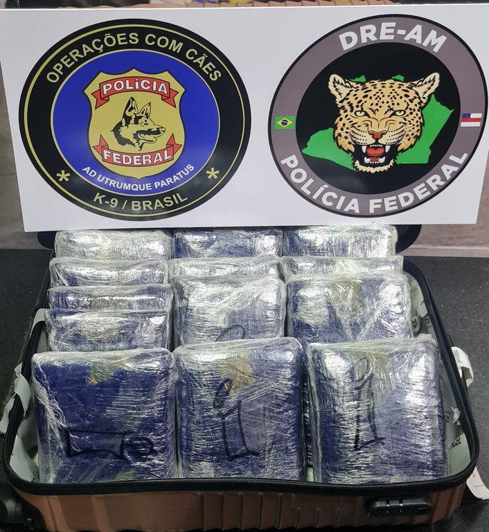 Passageiro é preso com 15 kg de maconha na mala no aeroporto de Manaus