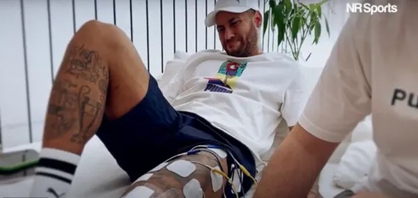 Neymar passa por tratamento doloroso após lesão no joelho