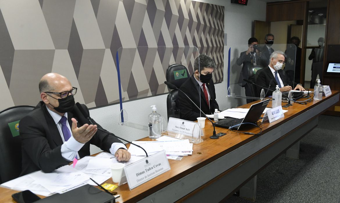 Dimas Covas diz na CPI que atraso na 2ª dose não invalida esquema vacinal