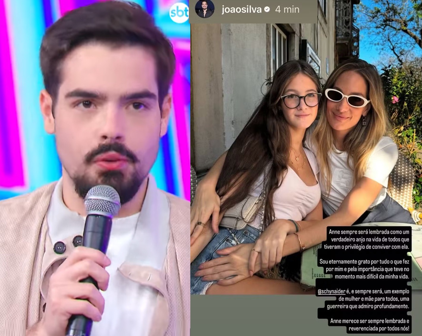 Filho de Faustão, João Silva lamenta morte da filha de Schynaider Moura