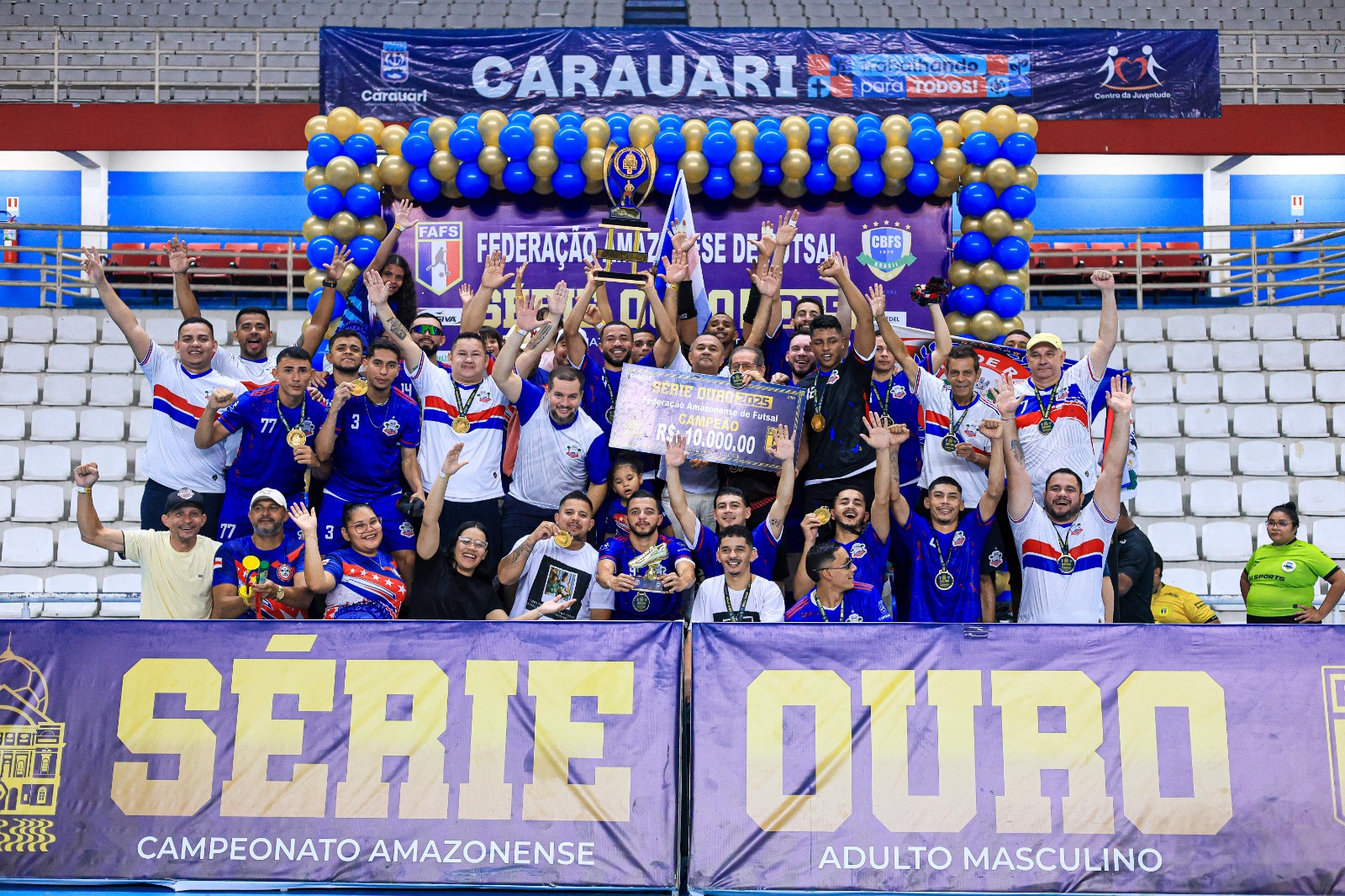 Carauari é bicampeão amazonense de futsal ao vencer Coari por 5 a 2