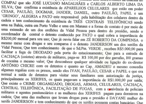Policiais interagem com xerifes há 10 anos , segundo relatos de presos