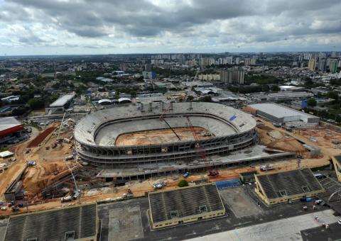 Arena da Amazônia avança nos acabamentos e preparação do campo
