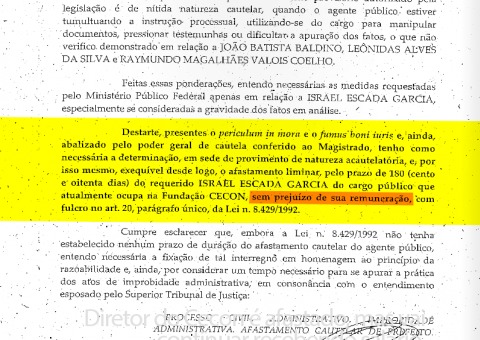 IMPROBIDADE: Diretor do Cecon é afastado, mas vai continuar recebendo salário
