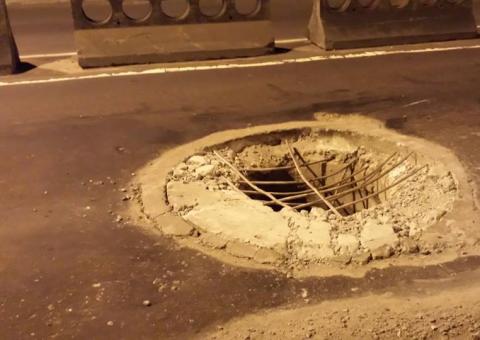 Cratera na Marciano Armond gera prejuízos