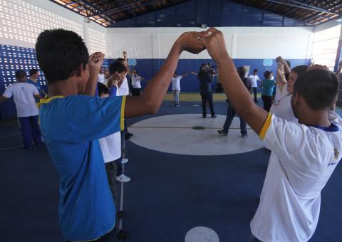 Alunos ensaiam para abertura dos Jaavas da Semed