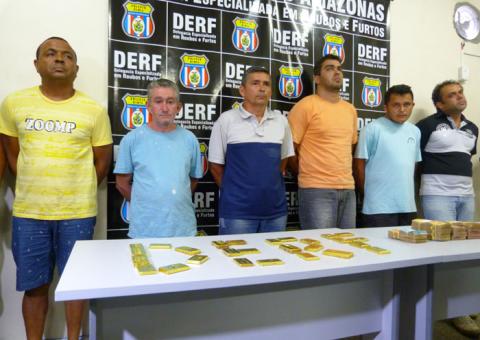 Polícia apresenta quadrilha que roubou 26 barras de ouro no Aeroclube de Manaus