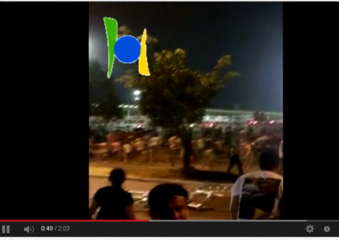 Nacional x Vasco: Veja em vídeo confusão fora do estádio. Quem não entrou apanhou