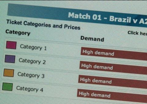 Fifa recebe 2,3 milhões de pedidos de ingressos para Mundial de 2014