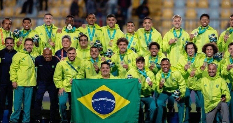 Brasil é ouro no futebol masculino nos Jogos Pan-Americanos do Chile