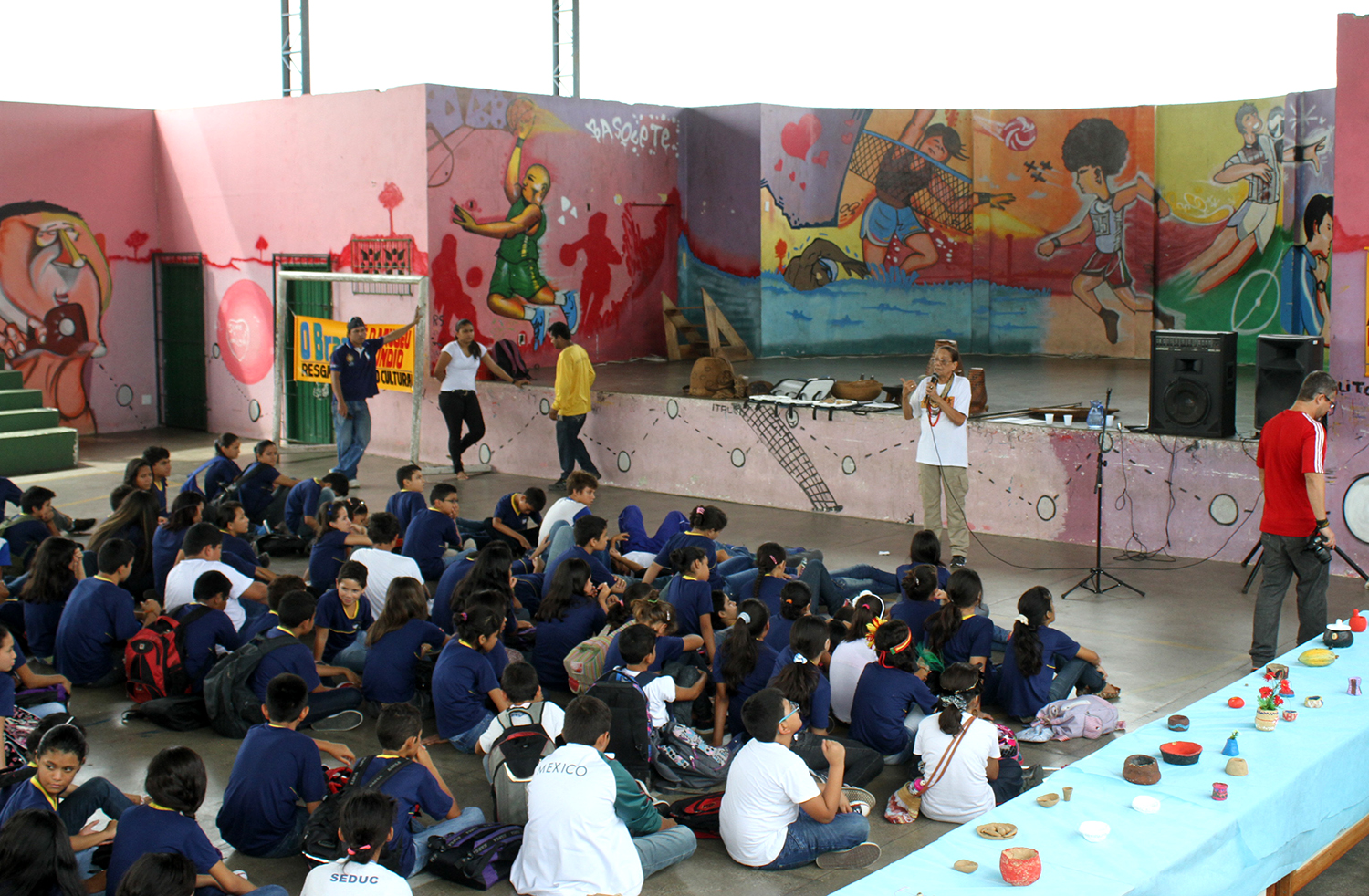 Escola pública resgata valores da cultura indígena em exposição