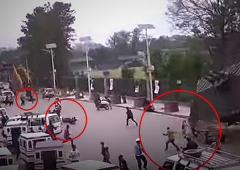 Vídeo mostra a sequência de tragédias durante terremoto no Nepal