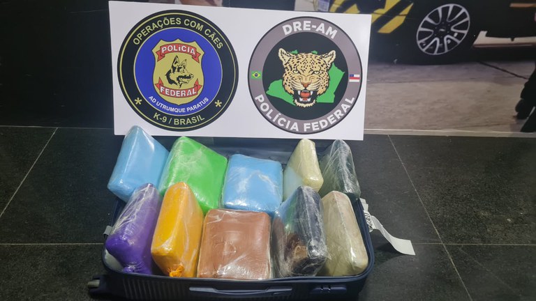 Homem é preso com mais de 11 kg de drogas em malas em aeroporto de Manaus