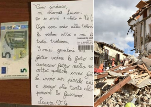 Criança se comove por tragédia na Itália e sua atitude surpreende o mundo