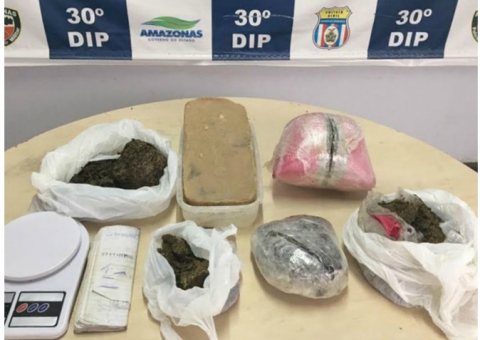  Idoso é preso com mais de 3 quilos de drogas em Manaus 