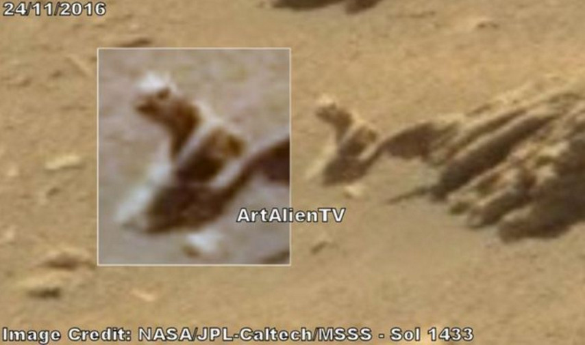 NASA registra imagem de criatura com chifres em Marte