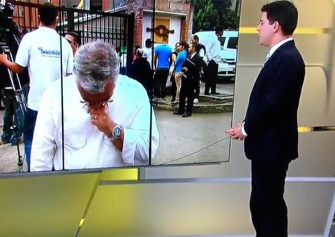Repórter cai aos prantos durante participação ao vivo no Jornal Hoje