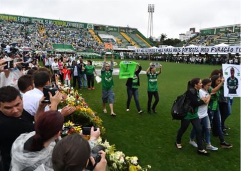 Cerimônia na Arena Condá termina com muita emoção e estádio lotado