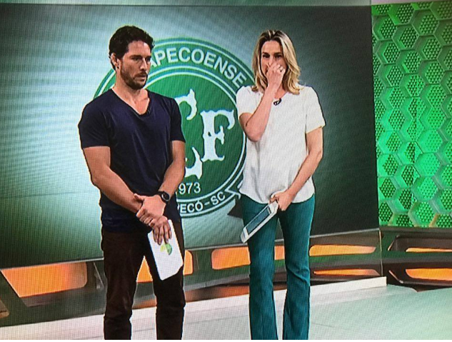 Fernanda Gentil e Flavio Canto choram ao homenagear colega vítima da tragédia