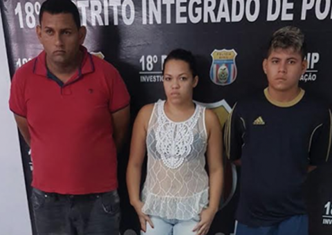 Trio é preso em flagrante com drogas próximo a escola municipal em Manaus