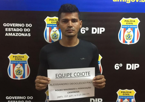 Preso homem suspeito de integrar grupo que assaltou loja de roupa em Manaus