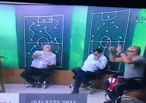 Ex-presidente do Inter dá soco em jornalista em programa ao vivo