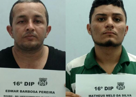 Polícia divulga foto de dupla suspeita de assaltos em Manaus para identificar novas vítimas
