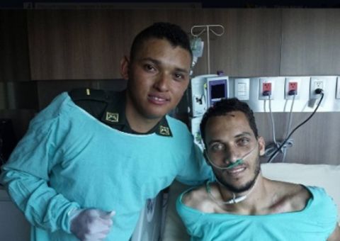 Neto recebe visita de guarda que o resgatou do acidente