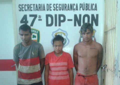 Trio é preso suspeito de tráfico de drogas no Amazonas