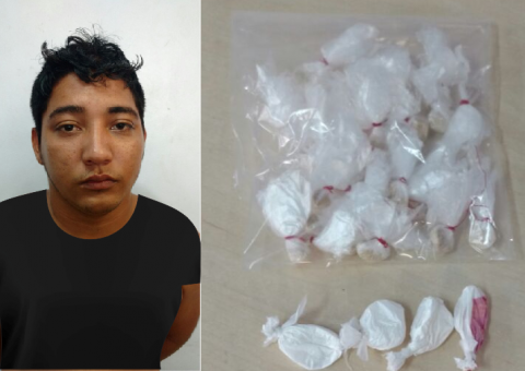 Jovem é preso com 32 trouxinhas de droga em Manaus