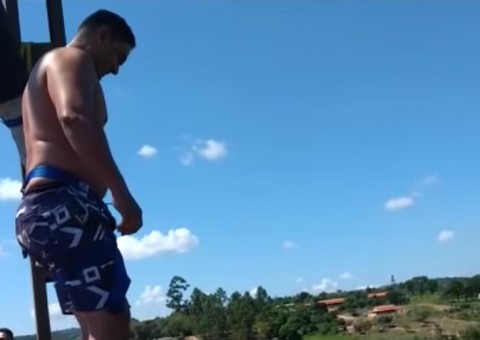 Vídeo mostra salto de bungee jump que acabou em morte em SP