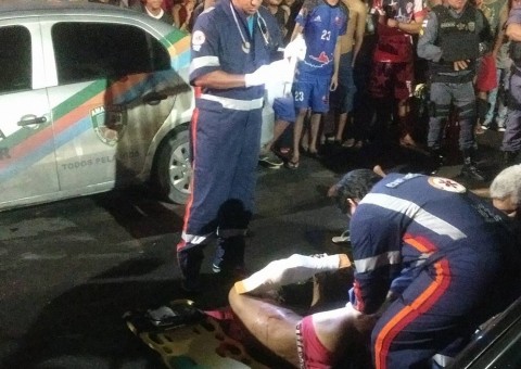 Assaltante é baleado durante troca de tiros com a polícia em Manaus