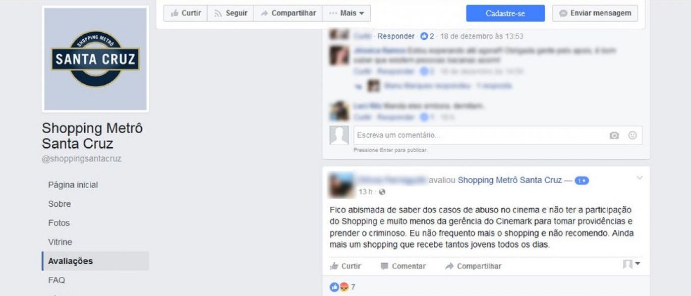 Homem acusado de estupro dentro de cinema