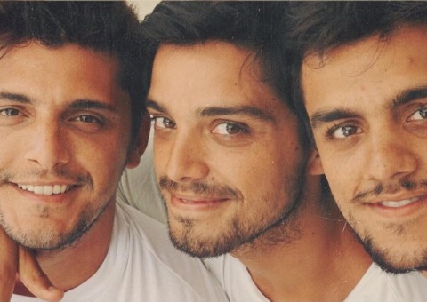 Irmãos Simas fazem antes e depois de foto da infância