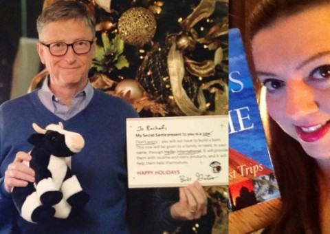 Mulher participa de amigo secreto online e ganha presentes de Bill Gates