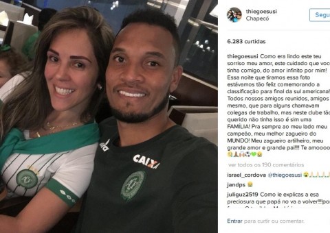 Esposas de jogadores da Chape fazem homenagens  na web 