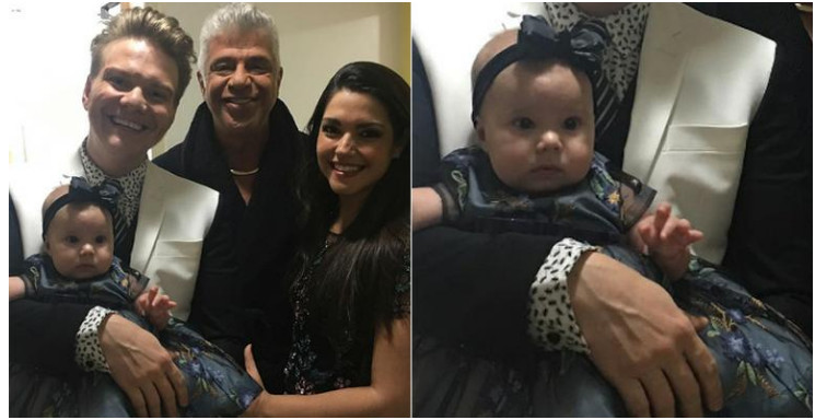 Michel Teló leva família para a final do The Voice Brasil