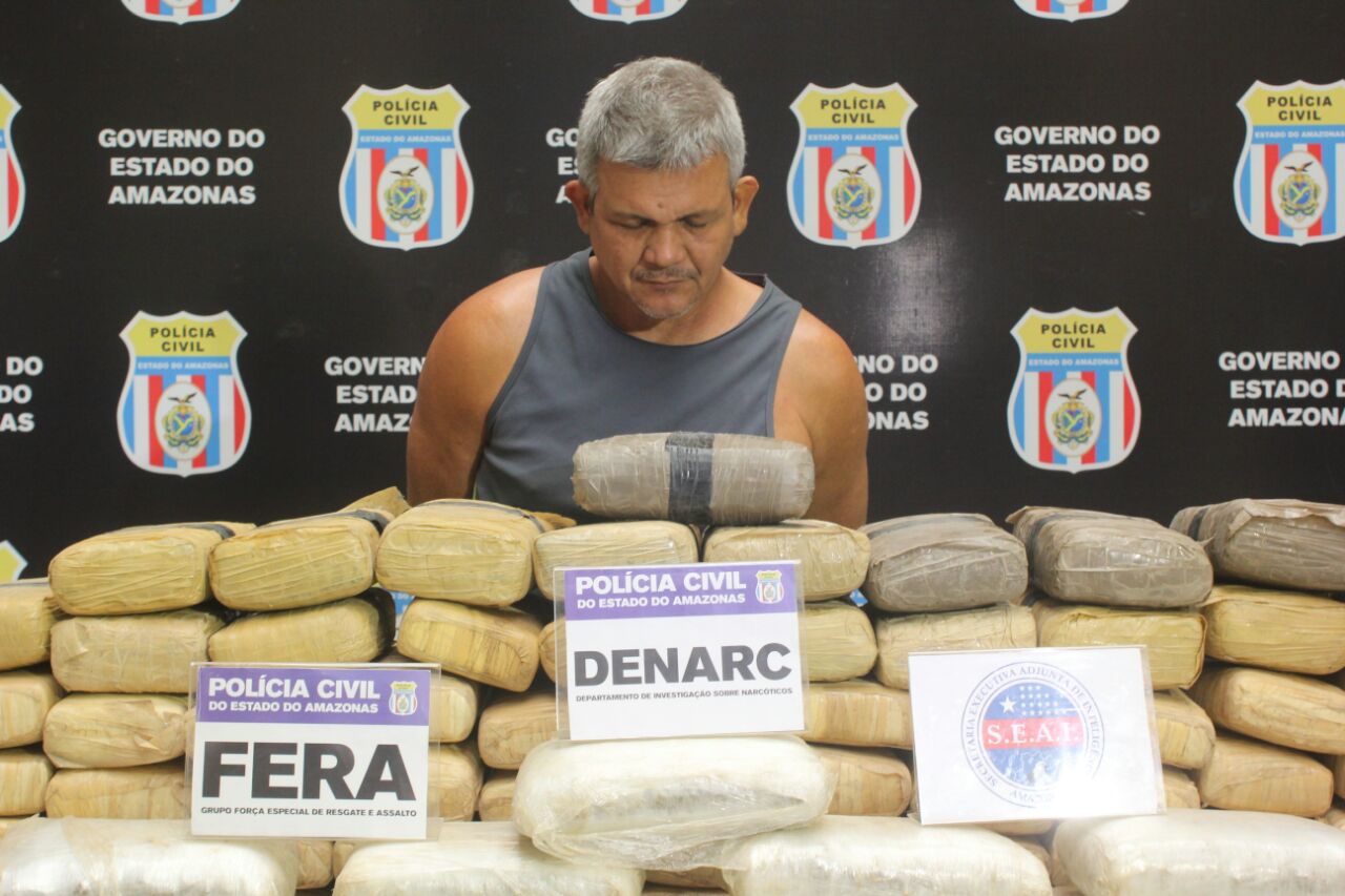 Homem é preso com 100 kg de droga na Zona Oeste de Manaus